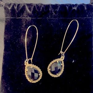 Kendra Scott small dee earrings black gold